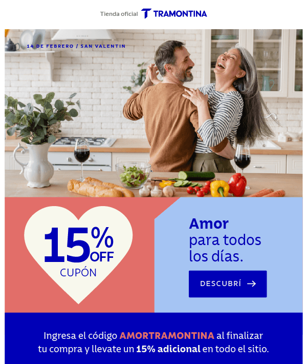 Especial San Valentín: 15% OFF
